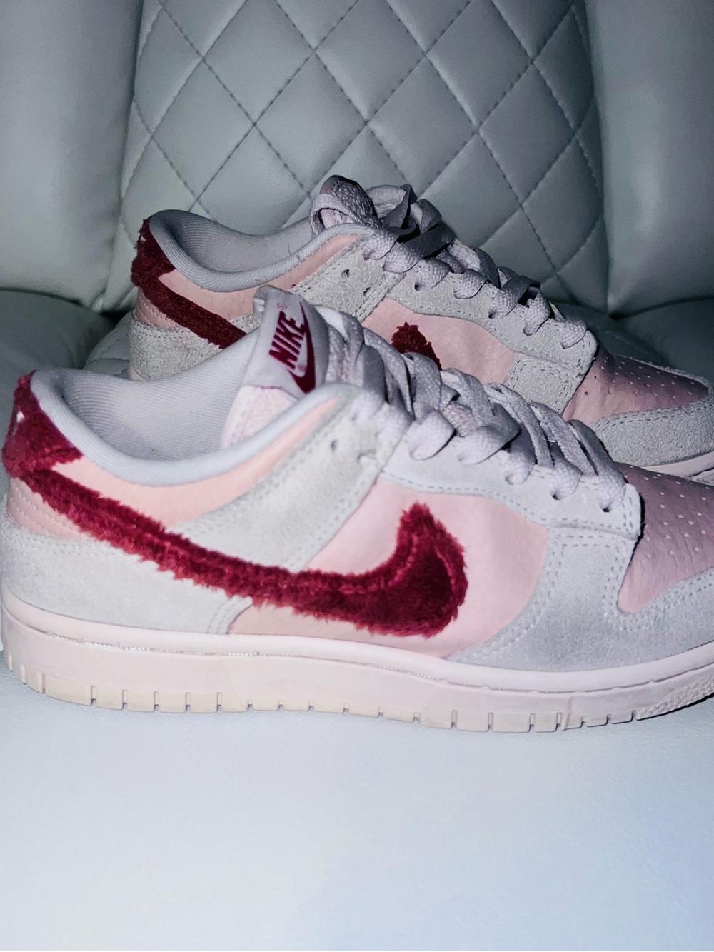 Nike Dunk Low Terry Swoosh Women’s Size 6.5 Pink Beige DZ4706-200